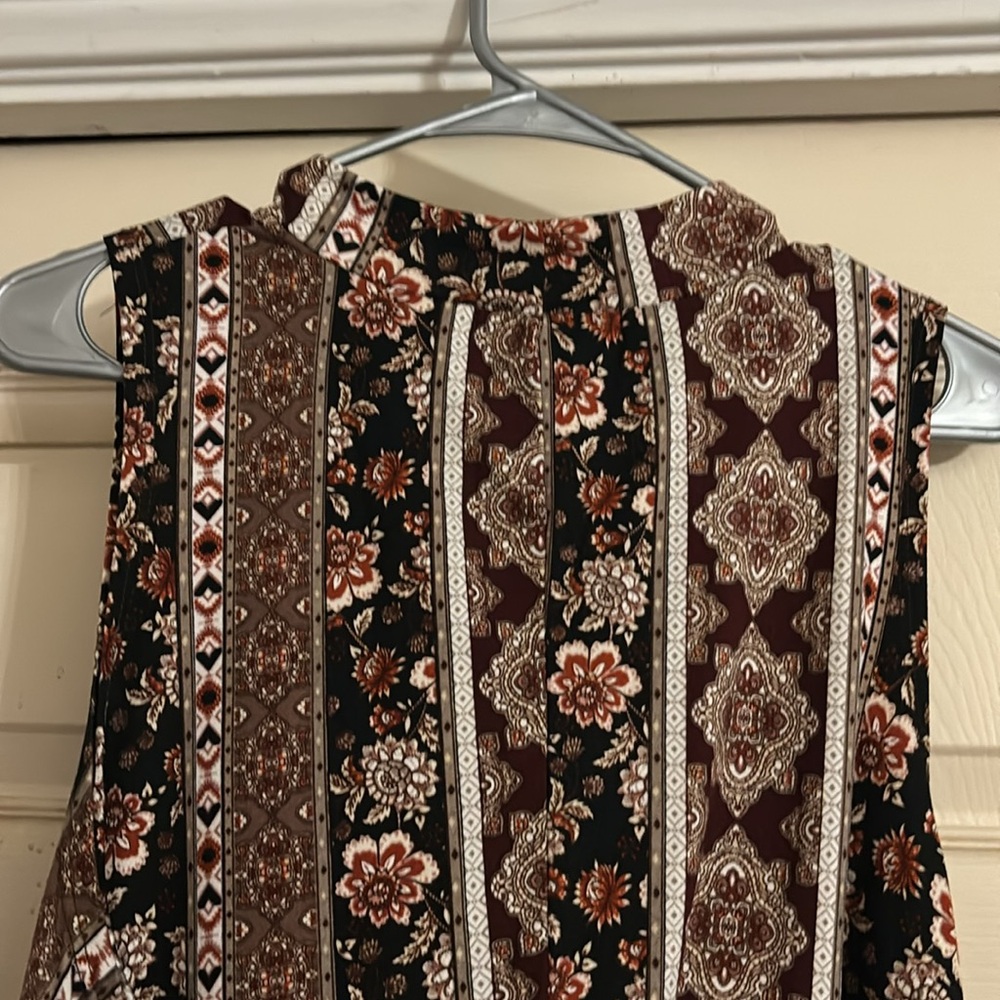 Vibe Sportswear Sleeveless Dress Floral and Geometric Print Size 3X - Picture 4 of 6